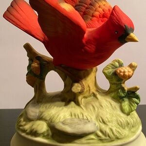 Ceramic Cardinal Musical Statue